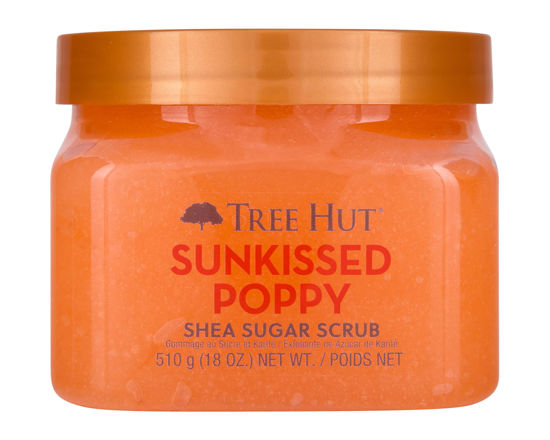 Picture of Tree Hut Sunkissed Poppy Shea Sugar Scrub 18 Oz, Ultra Hydrating and Exfoliating Scrub for Nourishing Essential Body Care