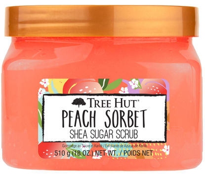 Picture of Tree Hut Peach Sorbet Shea Sugar Scrub, 18 oz, Ultra Hydrating and Exfoliating Scrub for Nourishing Essential Body Care