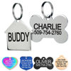 Picture of GoTags Stainless Steel Pet ID Tags, Personalized Dog Tags and Cat Tags, up to 8 Lines of Custom Text, Engraved on Both Sides, in Bone, Round, Heart, BowTie and More (House, Regular (Pack of 1))