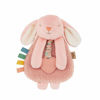 Picture of Itzy Ritzy - Itzy Lovey Including Teether - Baby Lovey with Teether, Textured Ribbons & Dangle Arms - Features Crinkle Sound, Sherpa Fabric and Minky Plush (Pink Bunny)