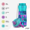 Picture of Pogo BPA-Free Tritan Kids Water Bottle with Silicone Soft Straw, Taffy Triangles, 18 oz.