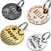 Picture of Vimdevs Custom Dog Tags, Funny Double Sided Deep Engraved Stainless Steel Pet Id Tags for Dogs, Cat & Dog Collar Charm, Lightweight Sturdy Cute Cat Id Tags, Personalized Dog Name Tags (Round)