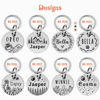 Picture of Vimdevs Custom Dog Tags, Funny Double Sided Deep Engraved Stainless Steel Pet Id Tags for Dogs, Cat & Dog Collar Charm, Lightweight Sturdy Cute Cat Id Tags, Personalized Dog Name Tags (Round)