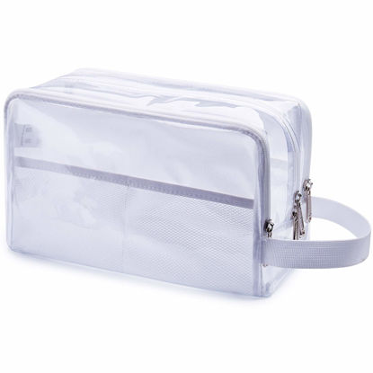 Picture of Toiletry Bag for Men/Women Hanging Dopp Kit Water Resistant Shaving Bag Small Toiletry Bag for Traveling (Clear)