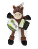 Picture of goDog Checkers Just for Me Skinny Horse Squeaky Plush Dog Toy, Chew Guard Technology - Brown, Mini