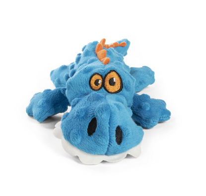 Picture of goDog Gators Squeaky Plush Dog Toy, Chew Guard Technology - Blue, Small