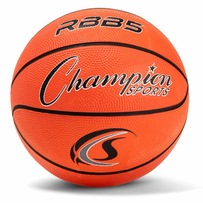 Picture of Champion Sports Rubber Mini , Heavy Duty - Pro-Style Basketballs, Premium Basketball Equipment, Indoor Outdoor - Physical Education Supplies (Size 3, Orange)