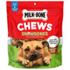 Picture of Milk-Bone Chews GnawBones Rawhide Free Dog Treats, Peanut Butter & Chicken, 5 Long Lasting Small/Medium Knotted Bones