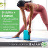 Picture of Gaiam Yoga Block - Supportive Latex-Free EVA Foam Soft Non-Slip Surface for Yoga, Pilates, Meditation (Black), 1 EA