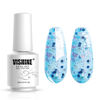 Picture of Vishine Soak Off UV LED Gel Polish Lacquer Nail Art Manicure Varnish Clear with Colorful Sequins 1957