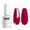 Picture of Vishine Soak Off UV LED Gel Polish Lacquer Nail Art Manicure Varnish Plum Red with Little Sequins 1585