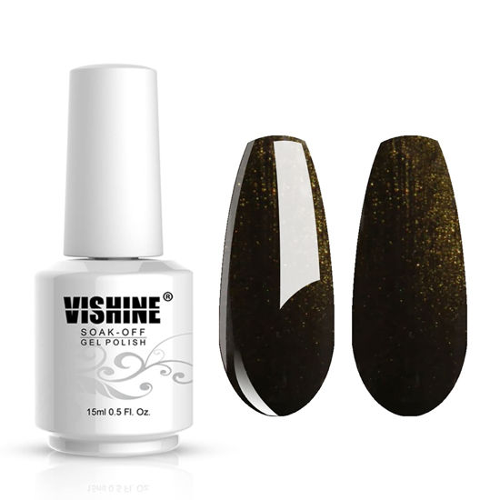 Picture of Vishine Gelpolish Professional UV LED Soak Off Varnish Color Gel Nail Polish Manicure Salon Pearl olive(1424)