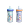 Picture of The First Years Bluey Insulated Straw Cup - Bluey Sippy Cups with Straw - Kids Water Bottles - 9 Oz - 2 Count - Ages 9 Months and Up