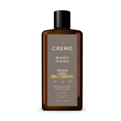 Picture of Cremo Rich-Lathering Vintage Suede Body Wash for Men, A Vintage Suede with Notes of White Moss and Rich Amber, 16 Fl Oz (Packaging May Vary)