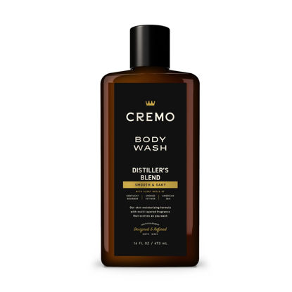 Picture of Cremo Rich-Lathering Distiller’s Blend Body Wash for Men, An Elevated Blend with Notes of Kentucky Bourbon, Smoked Vetiver and American Oak, 16 Fl Oz (Packaging May Vary)