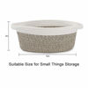 Picture of ABenkle Small Woven Basket, 12"x 8" x 5" Cute Small Basket, Rope Room Shelf Storage Basket, Cat Dog Toys Basket Chest Box, Empty Decorative Gift Basket with Handles