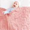 Picture of Yurhap Fleece Baby Blanket Heart Checkered Blanket, Ultra Soft Cozy Baby Blankets for Girls Boys, Fluffy Infant Toddler Newborn Receiving Blankets for Crib Stroller 30”×40” (Dark Pink)