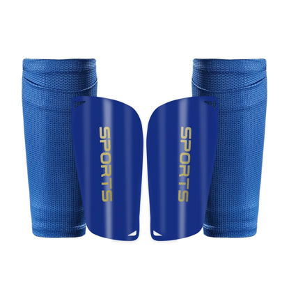 Picture of AIMISICAR Kids Youth Soccer Shin Guards, Shin Pads and Shin Guard Sleeves for 3-15 Years Old Boys and Girls for Football Games, EVA Cushion Protection Reduce Shocks and Injuries