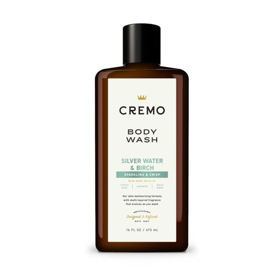 Picture of Cremo Rich-Lathering Silver Water & Birch Body Wash for Men, A Revitalizing Combination of Glacier-Fed Streams and White Birch 16 Fl Oz (Packaging May Vary)