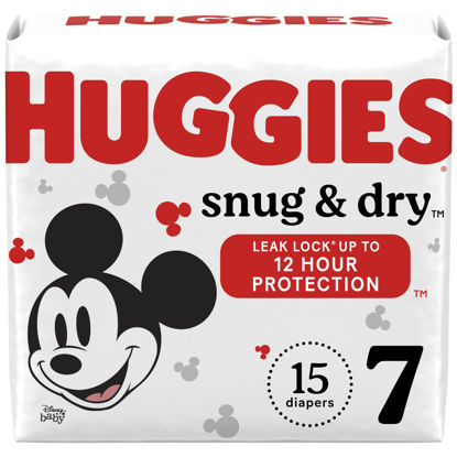 Picture of Huggies Size 7 Diapers, Snug & Dry Baby Diapers, Size 7 (41+ lbs), 15 Count