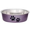 Picture of Loving Pets - Bella Bowls - Dog Food Water Bowl No Tip Stainless Steel Pet Bowl No Skid Spill Proof (Medium, Grape Purple)