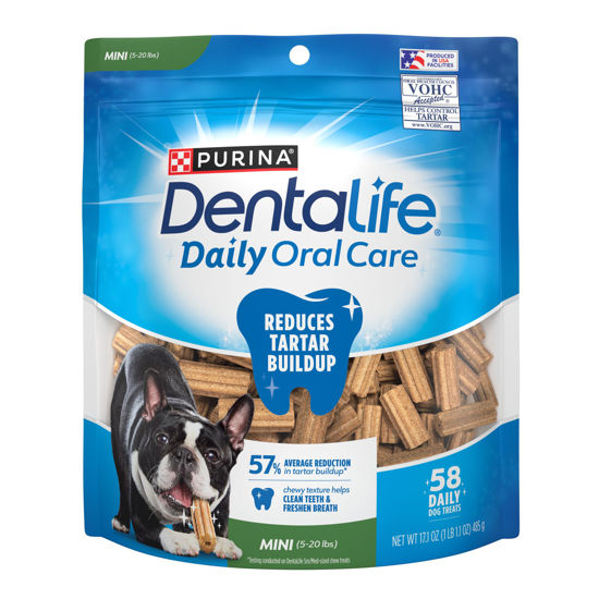 Picture of Purina Dentalife Daily Oral Care Chicken Flavor Toy Breed Dog Dental Chews - 58 ct. Pouch