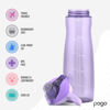 Picture of Pogo 40oz Plastic Water Bottle with Chug Lid and Carry Handle, Reusable, BPA Free, Dishwasher Safe, Perfect for Travel, School, Outdoors, and Gym, Lilac