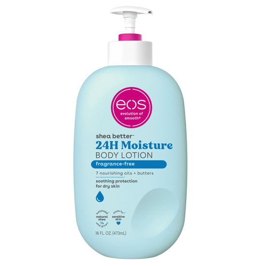 Picture of eos Shea Better Body Lotion- Fragrance Free, 24-Hour Hydration Skin Care, 16 fl oz