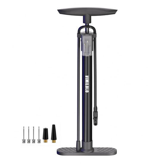 Picture of VIMILOLO Bike Floor Pump,Portable Ball Pump Inflator Bicycle Floor Pump with Both Presta and Schrader Bicycle Pump Valves Bike Pumps-160Psi Max