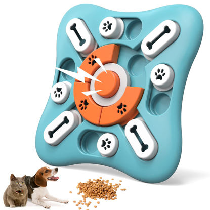 Picture of FOXMM Interactive Dog Treat Puzzle Toys for IQ Training & Mental Stimulating,Fun Slow Feeder,Large Medium Small Dogs Enrichment Toys with Squeak Design