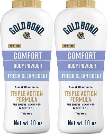 Picture of Gold Bond Ultimate Comfort Body Powder 10 oz. (Pack of 2), Talc-Free Formula with Aloe & Chamomile