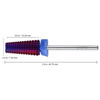 Picture of PANA 3/32" Shank 5-in-1 Nail Carbide Bit - (Triple Coarse - Medium Grit, Purple) - Two Way Rotate use for Both Left and Right Handed Fast remove Acrylic or Hard Gel Machine