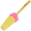 Picture of PANA 3/32" Shank 5-in-1 Nail Carbide Bit - (Triple Coarse - 3X Coarse Grit, Gold) - Two Way Rotate use for Both Left and Right Handed Fast remove Acrylic or Hard Gel Machine