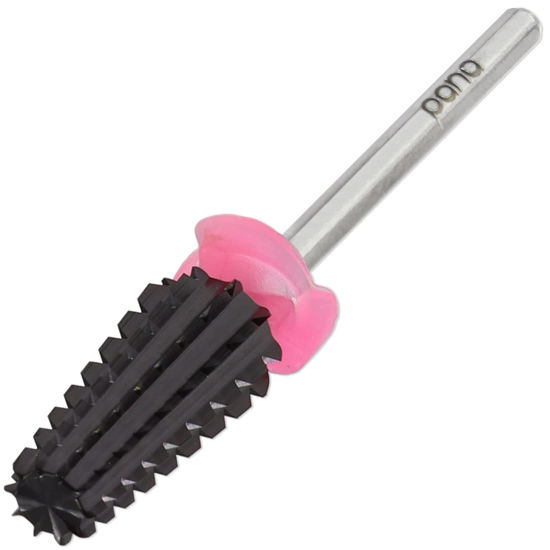 Picture of PANA 3/32" Shank 5-in-1 Nail Carbide Bit -(Triple Coarse - 3X Coarse Grit, DLC Black) - Two Way Rotate use for Both Left and Right Handed Fast remove Acrylic or Hard Gel Machine