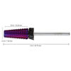 Picture of PANA 3/32" Shank 5-in-1 Nail Carbide Bit - (Triple Coarse - Extra Coarse Grit, Purple) - Two Way Rotate use for Both Left and Right Handed Fast remove Acrylic or Hard Gel Machine