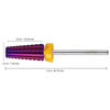 Picture of PANA 3/32" Shank 5-in-1 Nail Carbide Bit - (Triple Coarse - 2X Coarse Grit, Purple) - Two Way Rotate use for Both Left and Right Handed Fast remove Acrylic or Hard Gel Machine