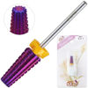 Picture of PANA 3/32" Shank 5-in-1 Nail Carbide Bit - (Triple Coarse - 2X Coarse Grit, Purple) - Two Way Rotate use for Both Left and Right Handed Fast remove Acrylic or Hard Gel Machine