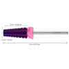 Picture of PANA 3/32" Shank 5-in-1 Nail Carbide Bit - (Triple Coarse - 3X Coarse Grit, Purple) - Two Way Rotate use for Both Left and Right Handed Fast remove Acrylic or Hard Gel Machine