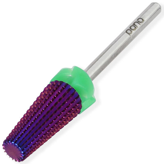 Picture of PANA 3/32" Shank 5-in-1 Nail Carbide Bit - (Triple Coarse - Coarse Grit, Purple) - Two Way Rotate use for Both Left and Right Handed Fast remove Acrylic or Hard Gel