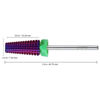 Picture of PANA 3/32" Shank 5-in-1 Nail Carbide Bit - (Triple Coarse - Coarse Grit, Purple) - Two Way Rotate use for Both Left and Right Handed Fast remove Acrylic or Hard Gel