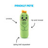 Picture of Barkbox 2 in 1 Interactive Plush Dog Toy - Rip and Reveal Toy for Dogs and Puppies - Stimulating Squeaky Pet Toys | Prickly Pete (Small)