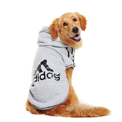 Picture of Idepet Cotton Adidog Large Dog Clothes Hoodies, 5XL, Gray