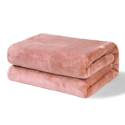 Picture of Exclusivo Mezcla Soft Fleece Baby Blanket for Toddler, Swaddle Blankets for Crib Bedding, Nursery and Security (40x50 inches, Dusty Pink)