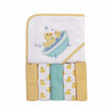 Picture of Luvable Friends Unisex Baby Hooded Towel with Five Washcloths, Bathtime Duck, One Size