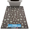 Picture of Drymate Original Cat Litter Mat, Contains Mess from Box, Protects Floors, Urine-Proof, Machine Washable, Soft on Kitty Paws, Absorbent, Waterproof (USA Made, Recycled Content) (20”x28”)(Kahopo Grey)