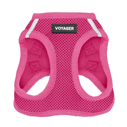 Picture of Voyager Step-in Air Dog Harness - All Weather Mesh Step in Vest Harness for Small and Medium Dogs and Cats by Best Pet Supplies - Harness (Fuchsia), L (Chest: 18-20.5")