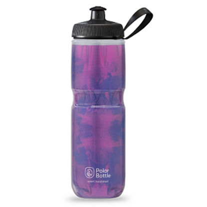 Picture of Polar Bottle Sport Insulated Water Bottle - BPA-Free, Sport & Bike Squeeze Bottle with Handle (Fly Dye - BlackBerry, 24 oz)