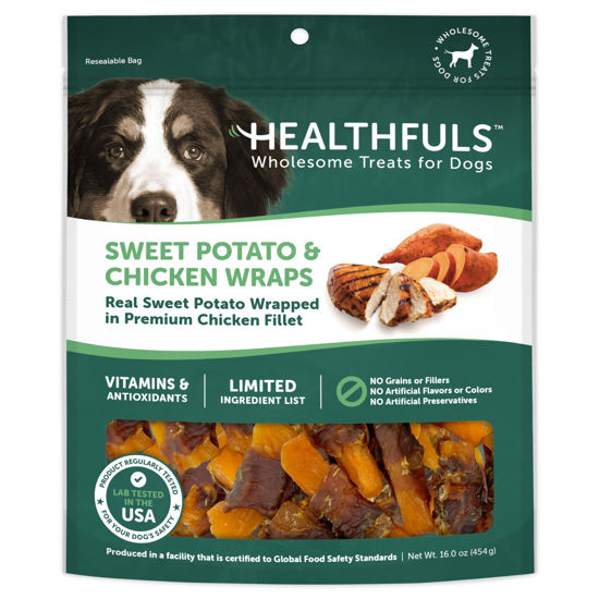 Picture of Healthfuls Chicken Wrapped Sweet Potato Dog Treats, 16oz