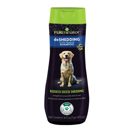 Picture of FURminator Ultra Premium deShedding Shampoo for Dogs Helps Reduce Excess Shedding, 16 oz