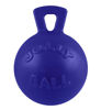 Picture of Jolly Pets Tug-n-Toss Heavy Duty Dog Toy Ball with Handle, 4.5 Inches/Small, Blue (445 BL)